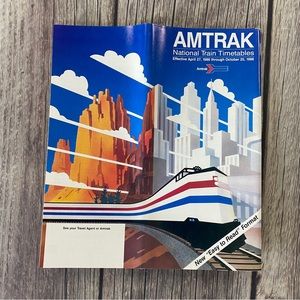 Vintage Amtrak National Train Timetables Booklet Brochure April 1986